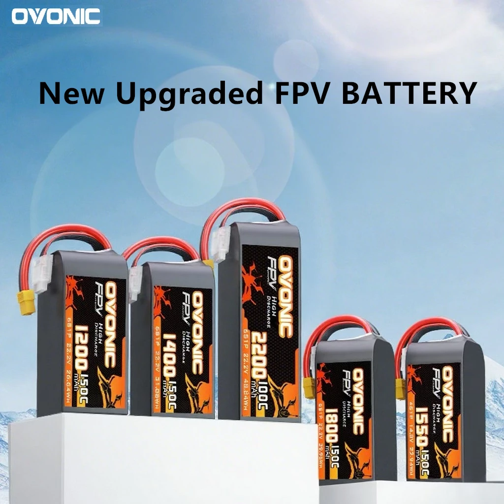 OVONIC nueva actualización 150C 650mah-2200mAh 11,1/14,8/22,2 V batería Lipo para RC helicóptero Quadcopter FPV piezas de Dron de carreras