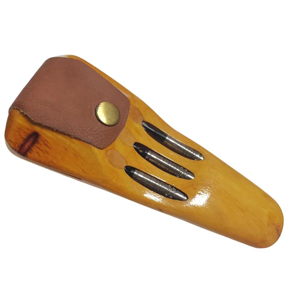 Caja de almacenamiento de dardos de madera portátil para tiro con arco, caja de dardos de cinturón, cubierta sin eliminación de dardos, ejes de vuelo para entretenimiento, suave y duro - imagen 3