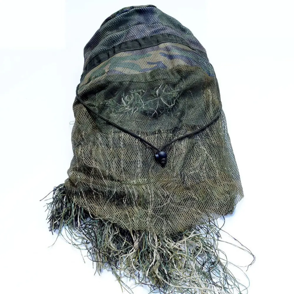 Cubierta de cabeza de arbusto de camuflaje 3D, sombrero Ghillie, red para caza, francotirador - imagen 3