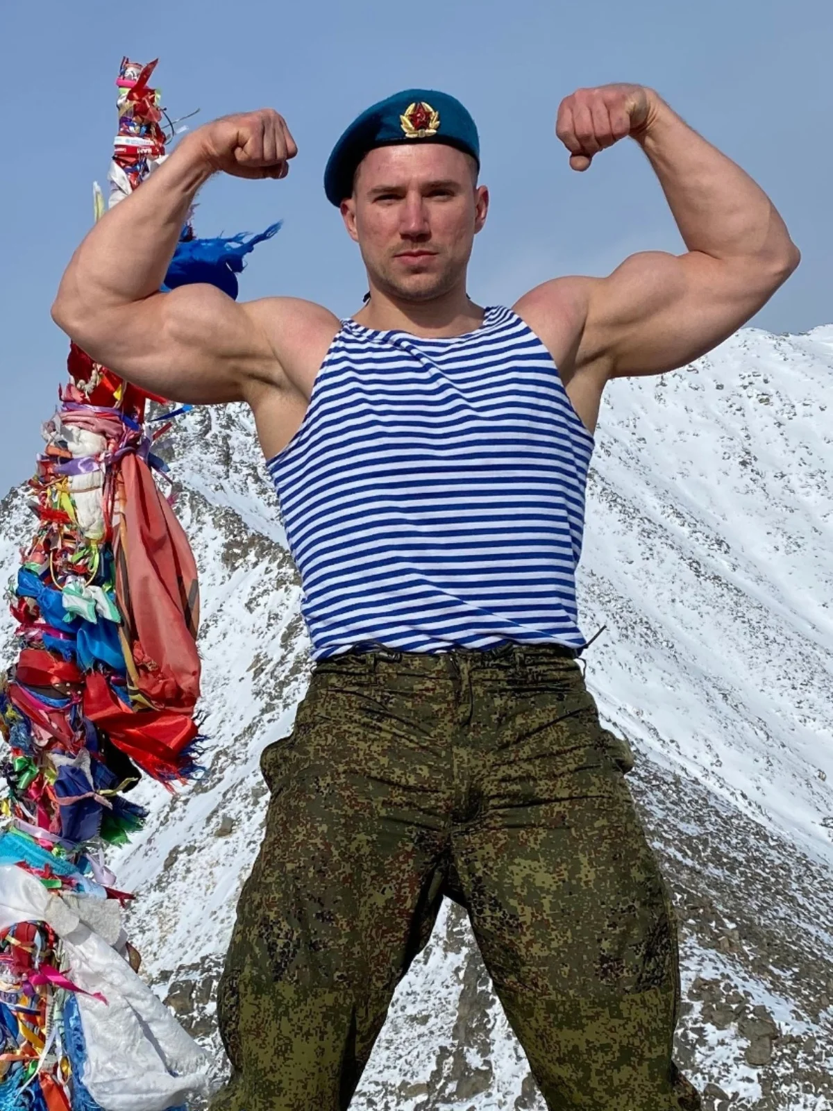 Chaleco de mar ruso Camisa básica de algodón azul claro - imagen 4