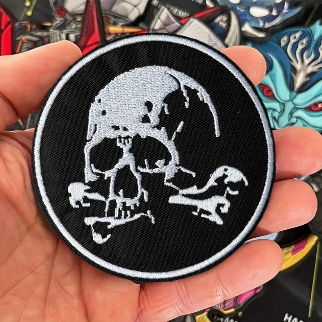 Parche pirata Jolly Roger, insignia de moral táctica, parches de gancho y bucle bordados de calavera para ropa, pegatina de equipo militar - imagen 2