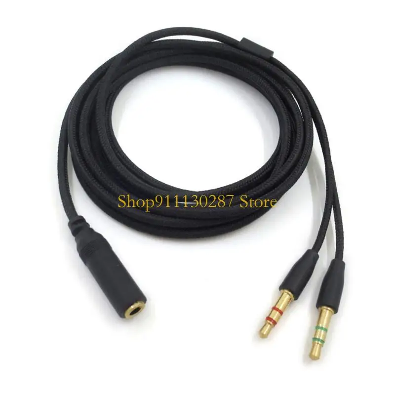 Cable auriculares J1HC grado audiófilo para Electra/Kraken 7,1 V2, Cable micrófono divisor Flexible para - imagen 2