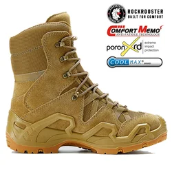 ROCKROOSTER Botas Tácticas Senderismo Impermeables Cuero