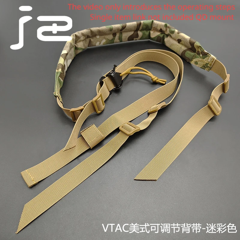 Correa de hombro de nailon táctico VTAC Airsoft para arma de tiro al aire libre, Ajuste rápido, eslinga y montaje QD, accesorios de caza - imagen 5
