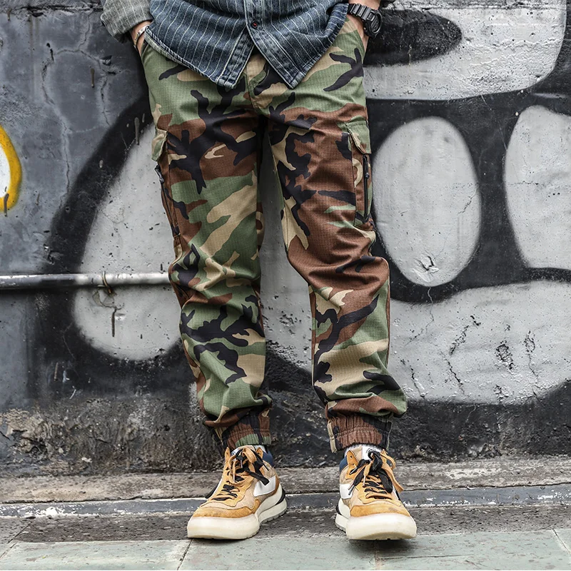 Emersongear, pantalones tácticos a la moda para hombre, pantalones con bandas en el tobillo, pantalones de camuflaje para correr, pantalones de senderismo al aire libre para acampar, cremallera negra EMS9340 - imagen 3