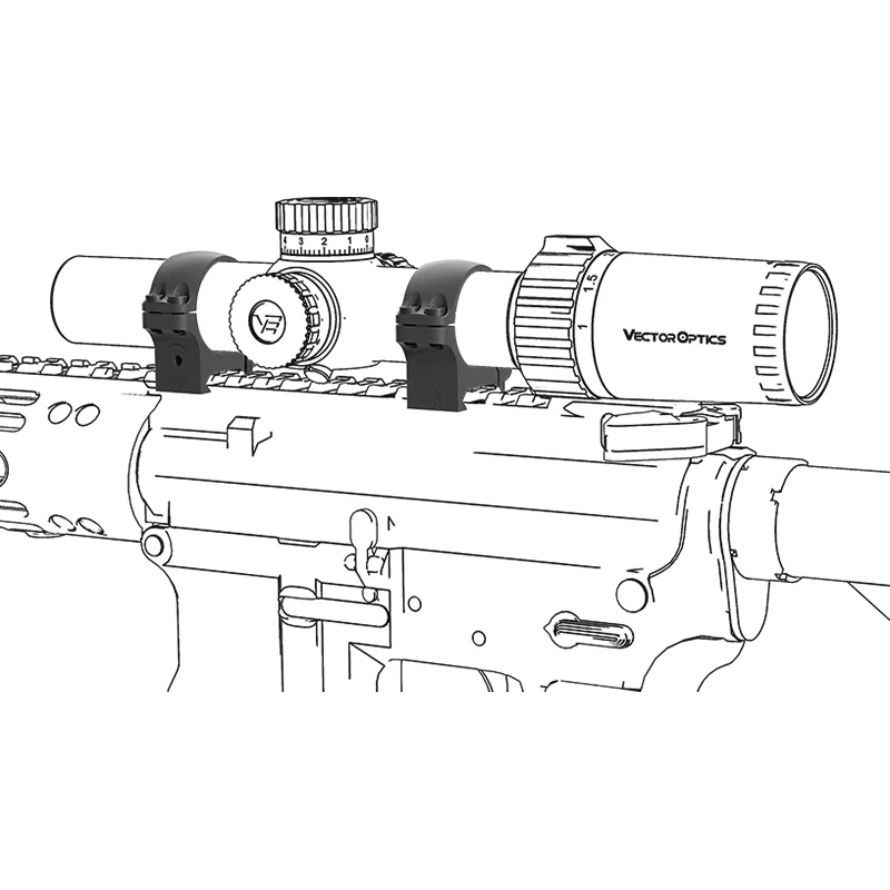 Óptica vectorial, anillos de liberación rápida Weaver de acero de 30Mm, perfil bajo de 0,8 pulgadas, aptos para rieles Picatinny y Weaver de 21Mm - imagen 5