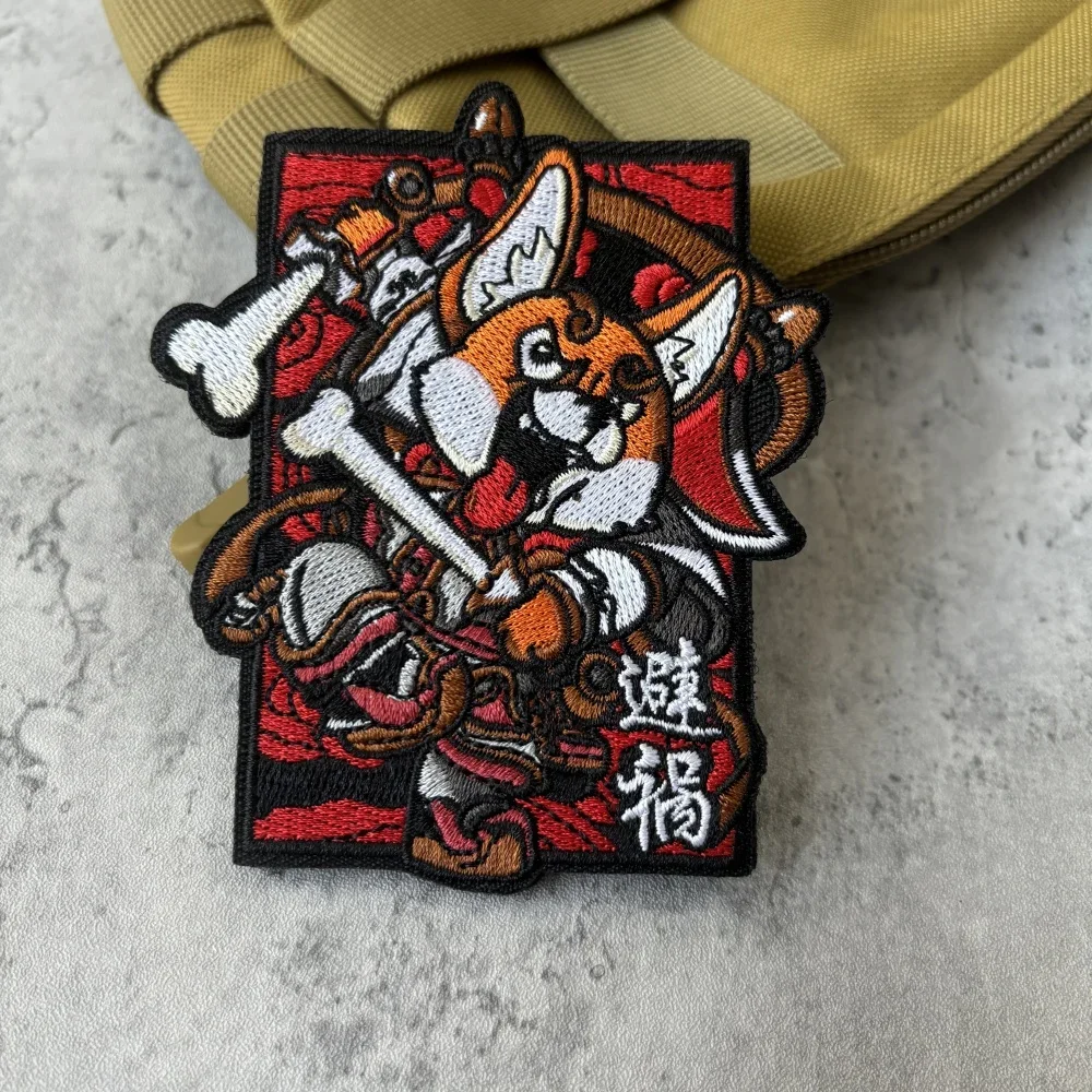 Parche táctico Door God Morale, bonito estilo nacional, bordado, emblema de gancho y bucle, insignia del ejército militar, brazalete, pegatinas para mochila - imagen 2