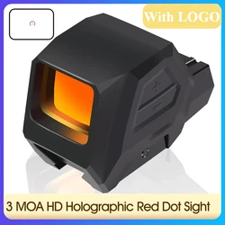 Mira táctica de punto rojo 3 MOA HD, óptica de retroceso holográfica pesada, punto rojo, Sensor de movimiento, mira para Rifle de caza, riel de 20mm