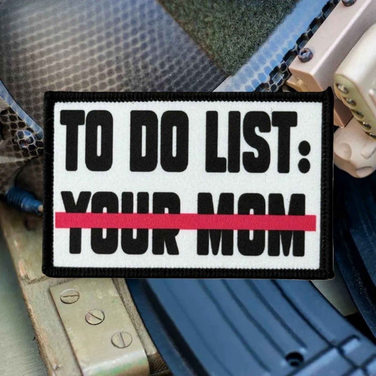 Lista de tareas: parche de tu mamá, insignia de moral táctica, parches de gancho y bucle impresos, pegatina de mochila personalizada del ejército militar táctico - imagen 4
