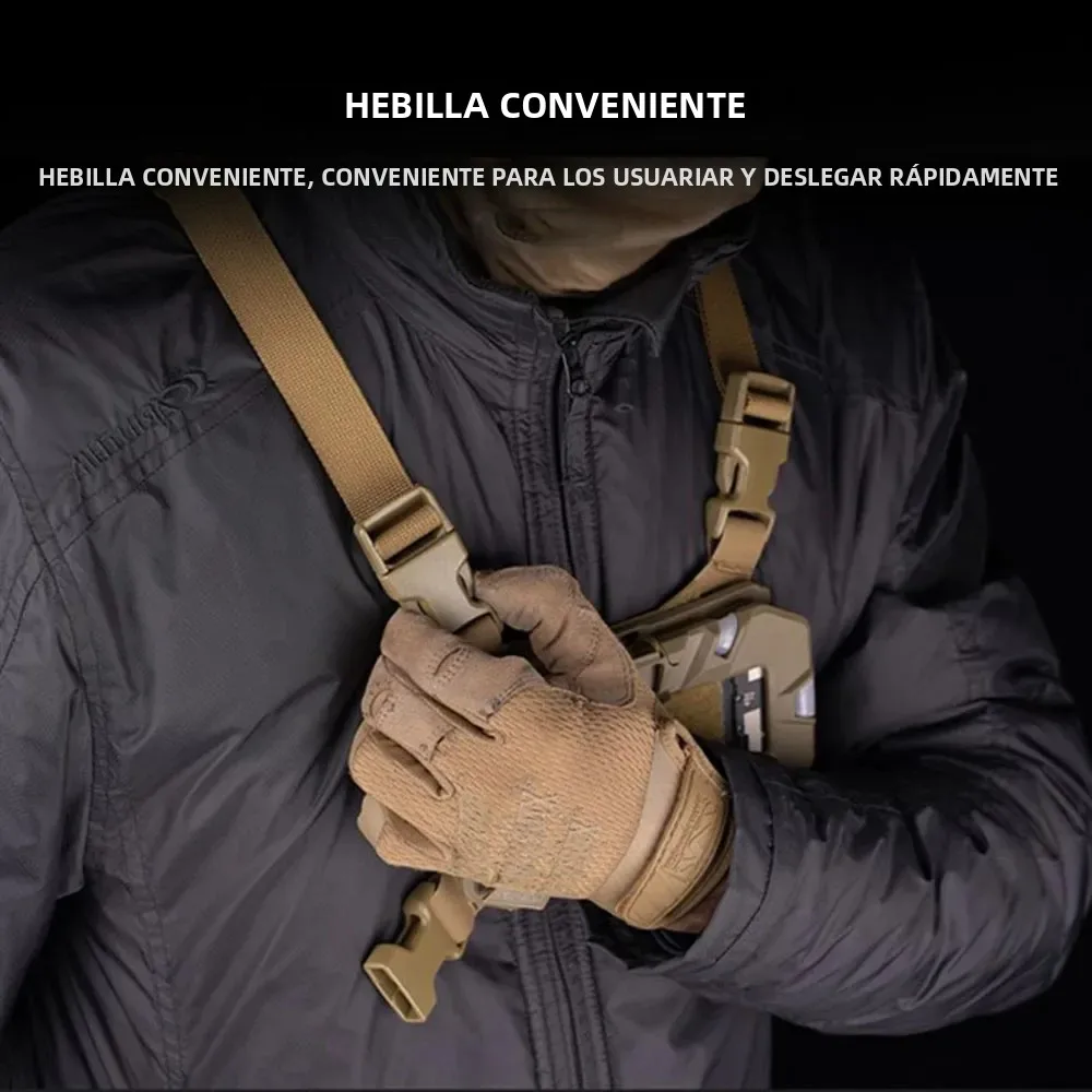 Chaleco táctico para el pecho, soporte militar de navegación para teléfono móvil, correa de fijación para Airsoft, caza MOLLE, chaleco de servicio - imagen 5