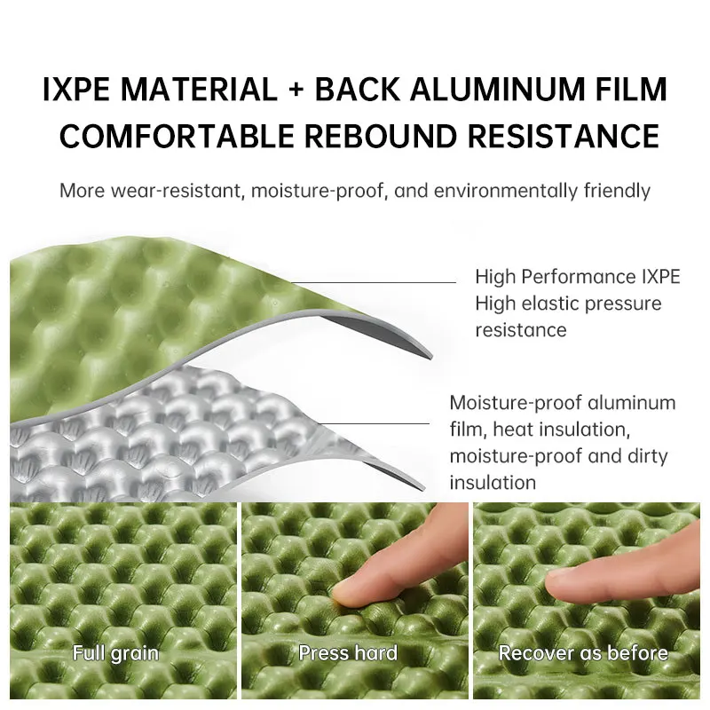 manta picnic alfombra exterior esterilla playa suelo Cojín de asiento plegable a prueba de humedad, almohadilla de masaje de panal de abeja, asiento portátil ultraligero para senderismo al aire libre, asiento de Picnic - imagen 4