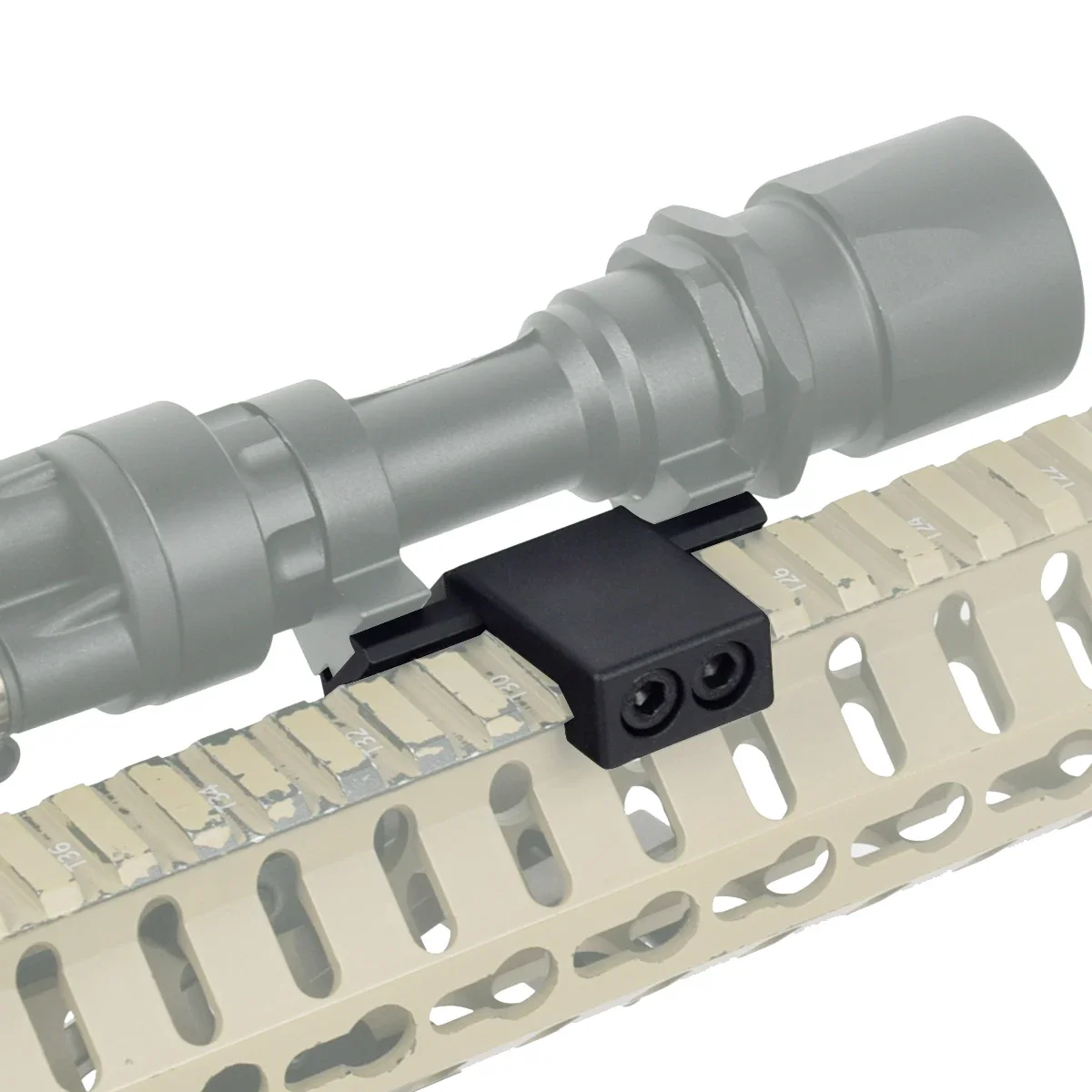 Soporte compensado de luz táctica Surefire M300 M600 M951 M620V soporte compensado para linterna compatible con accesorios de caza de riel Picatinny de 20mm - imagen 5