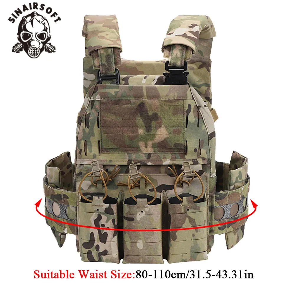 SINAIRSOFT táctico FCPC V5 portador de placa estilo Ferro chaleco de liberación rápida Triple 556 bolsa de revista MOLLE caza Airsoft Gear - imagen 2
