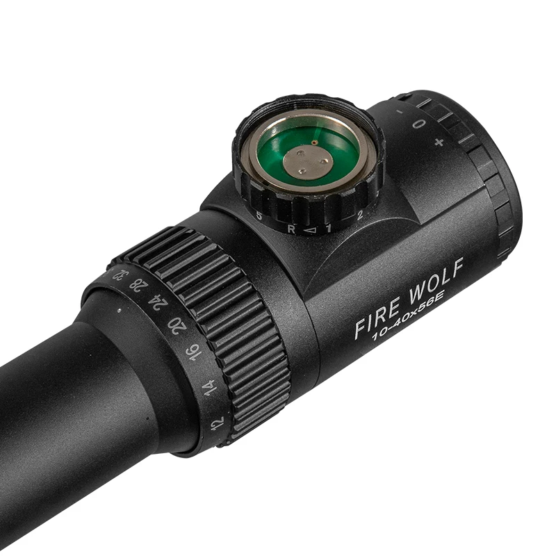 Mira telescópica Fire Wolf con retícula iluminada roja y verde