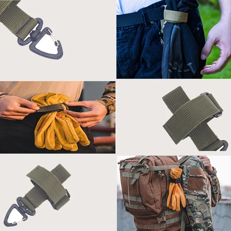 3 uds Molle cinturón Keeper correas Clip llaveros soportes para mosquetones gancho botella de agua colgador llavero cierre accesorio de caza - imagen 2