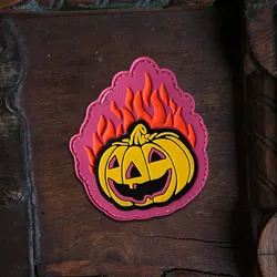 Parche táctico calabaza de Halloween con velcro Moral Airsoft