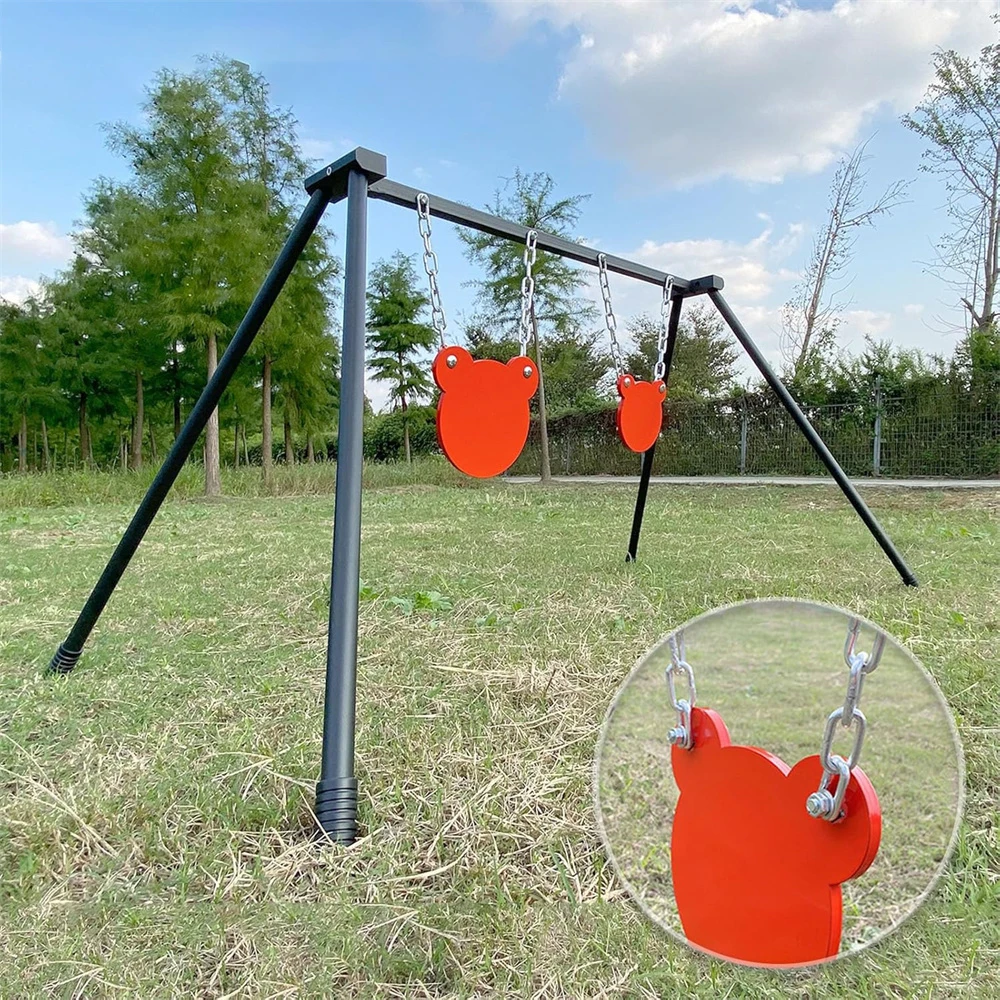 Arco de acero AR500, objetivo de tiro de Metal, colgador de placa, objetivo para pistola Airsoft de largo alcance, práctica de entrenamiento de tiro con Rifle - imagen 5