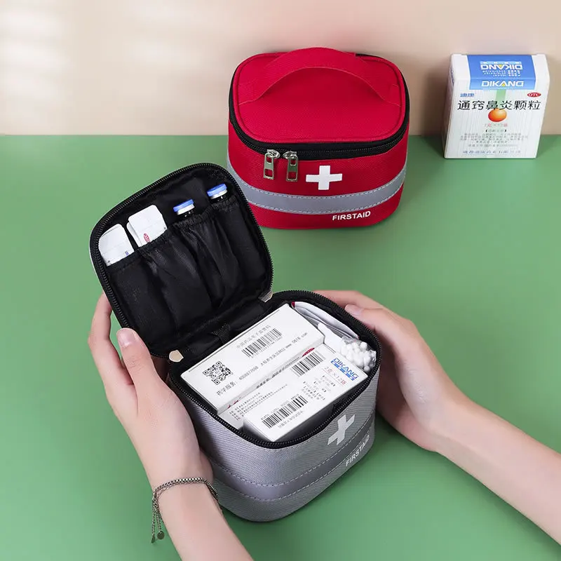 Kit de primeros auxilios portátil al aire libre, bolsa de almacenamiento de medicamentos, bolsa de rescate para el hogar, Kit médico de gran capacidad para niños, organizador de almacenamiento - imagen 5