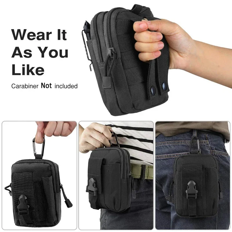 Accesorio táctico Molle para hombre, funda para teléfono móvil, riñonera, bolsa de herramientas EDC informal para exteriores, equipo de caza Airsoft - imagen 3