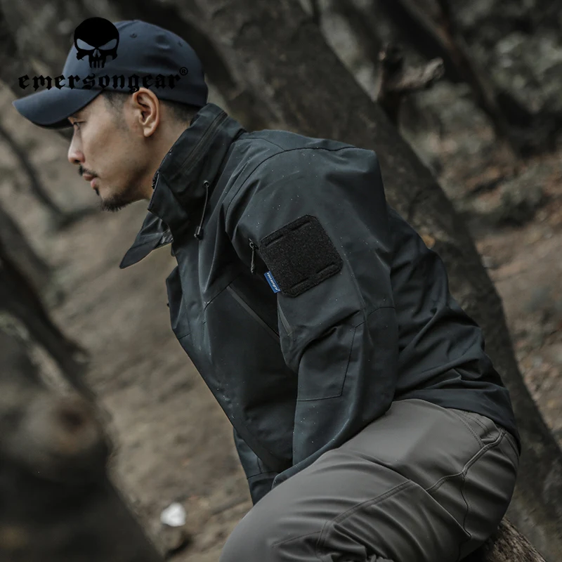 Emersongear-traje de asalto táctico con etiqueta azul, conjunto de abrigo de combate, cálido, a prueba de viento, ciclismo al aire libre, senderismo, EMB9581 - imagen 2