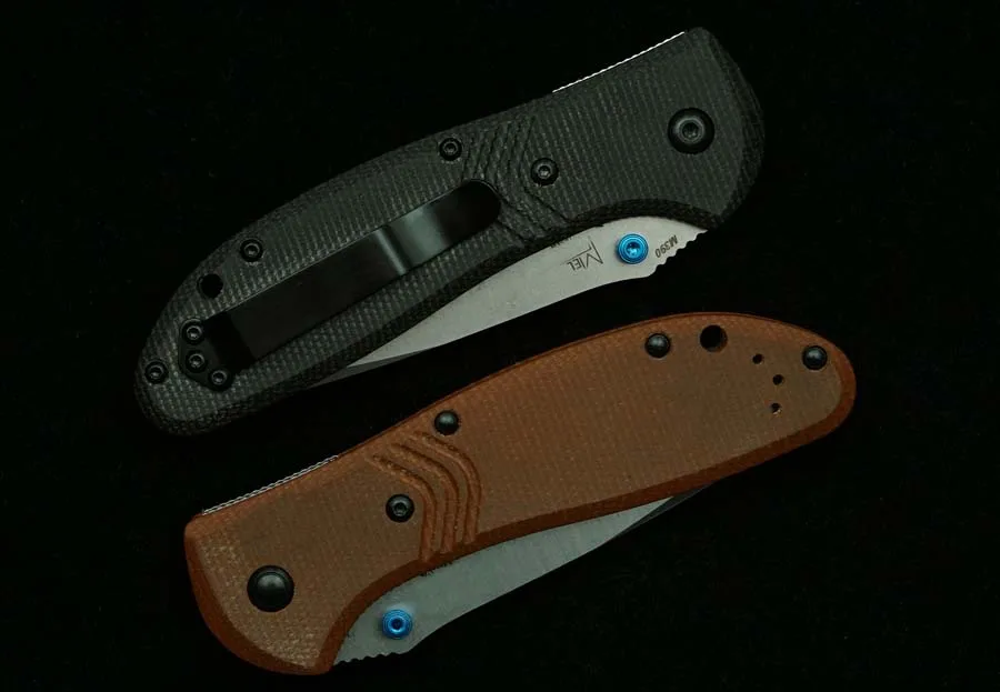 Cuchillo táctico plegable LEMIFSHE M390 hoja VG10 mango Micarta - imagen 5