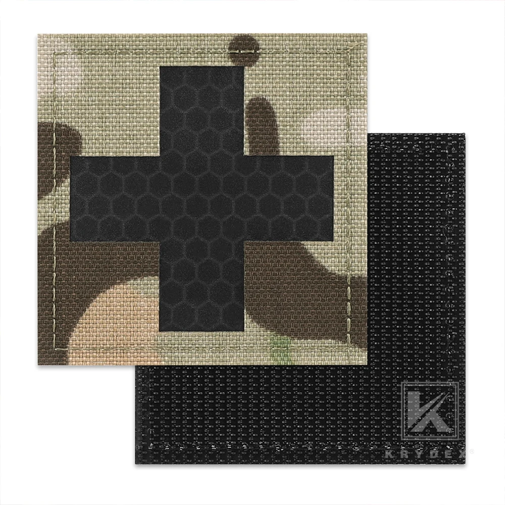 KRYDEX 2 uds parches cruzados médicos insignia MED de primeros auxilios parche reflectante de emergencia IFAK Trauma 2x2 pulgadas - imagen 5