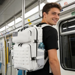 Mochila táctica con portavasos doble para senderismo, camping