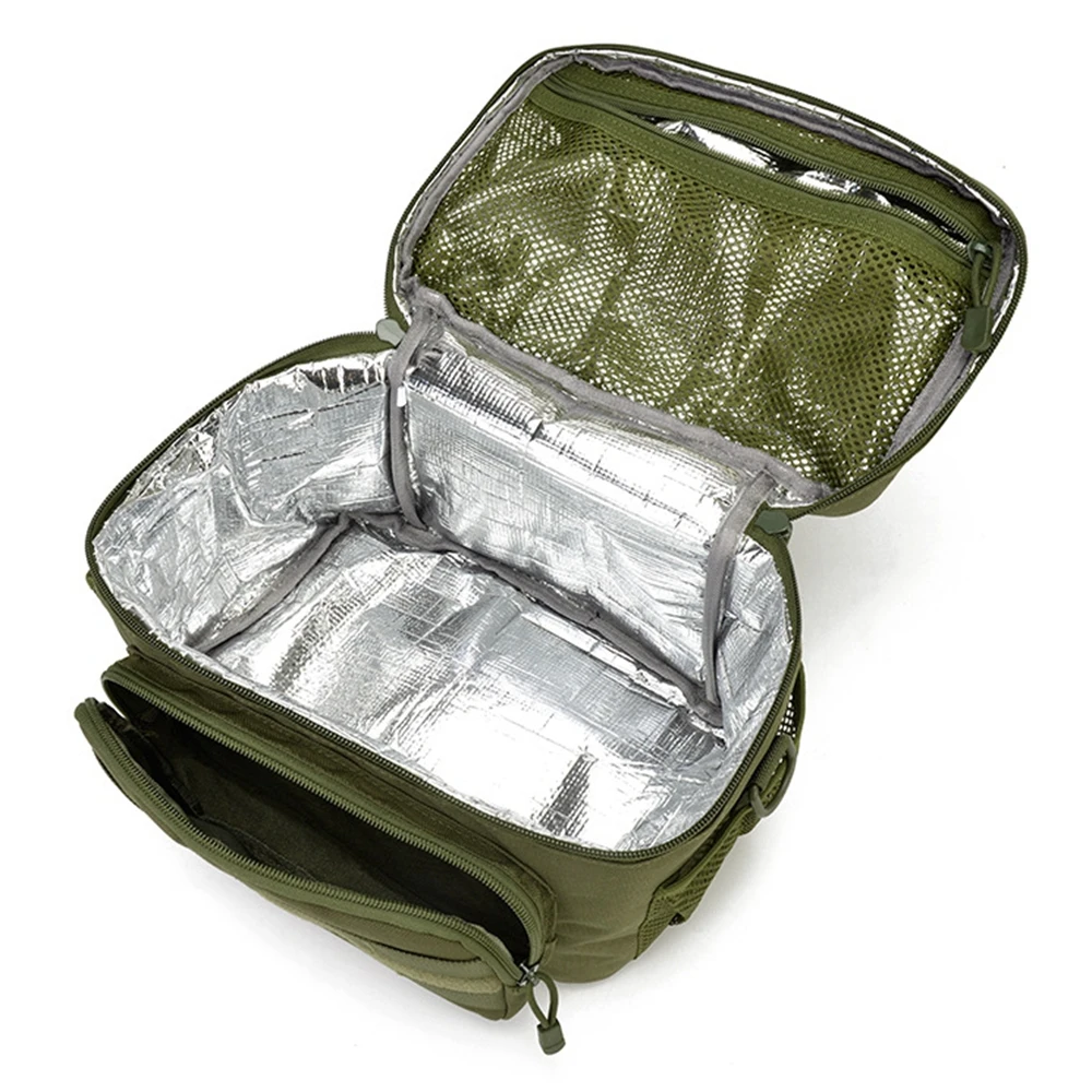 Fiambrera aislada para hombre, bolsa de gimnasio de alta capacidad para pícnic al aire libre, bolsa de almuerzo de mano gruesa a prueba de fugas, bolsas cruzadas para Fitness - imagen 4