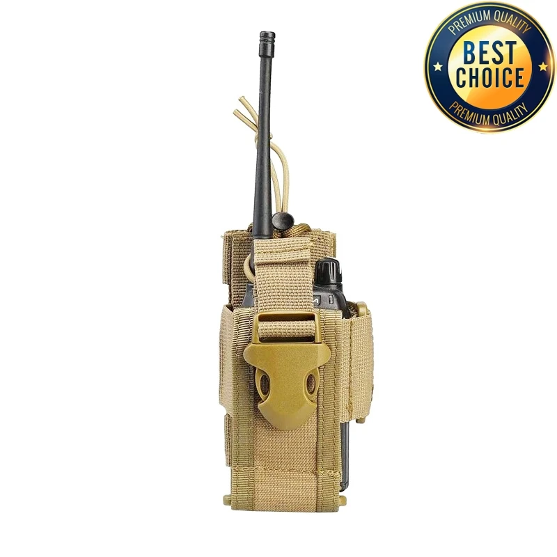 Nuevo soporte táctico ajustable para Walkie Talkie, bolsa para Radio, bolsa colgante para interfono de caza, bolsa para Radio Molle de nailon para exteriores - imagen 3