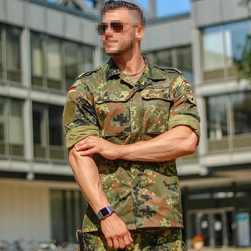 Camisa de chaqueta de entrenamiento de combate táctico de punto de jungla alemán al aire libre - imagen 3