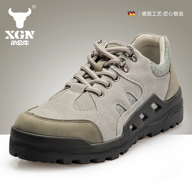 XGN Zapatos de senderismo para hombre, zapatos de caza para deportes al aire libre, zapatos de escalada, botines, zapatos transpirables para caminar, zapatillas de senderismo informales cálidas - imagen 2