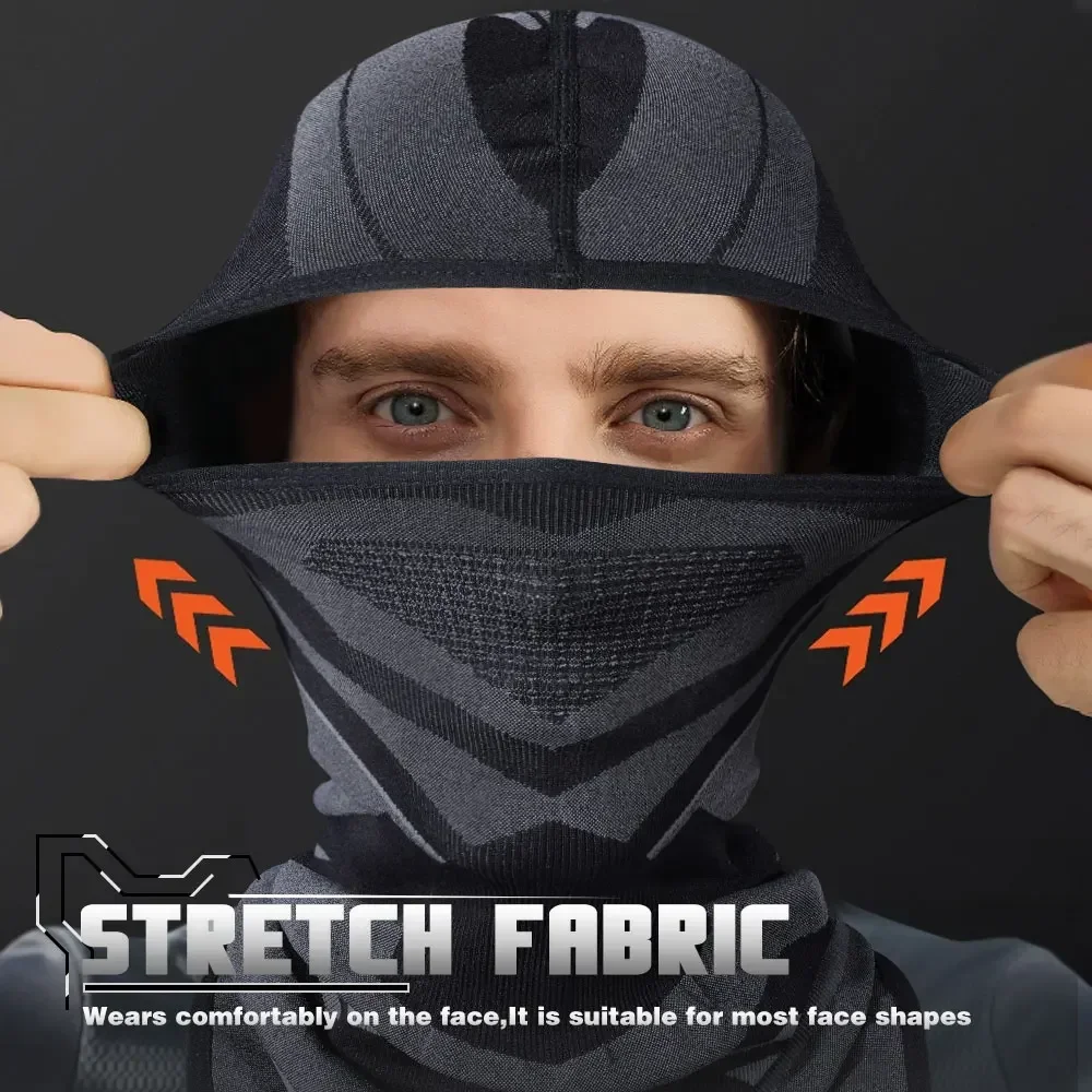 Pasamontañas cálido para invierno, máscara facial para ciclismo a prueba de viento, gorra transpirable para deportes, esquí, bicicleta, correr, calentador de cuello, forro para casco - imagen 3