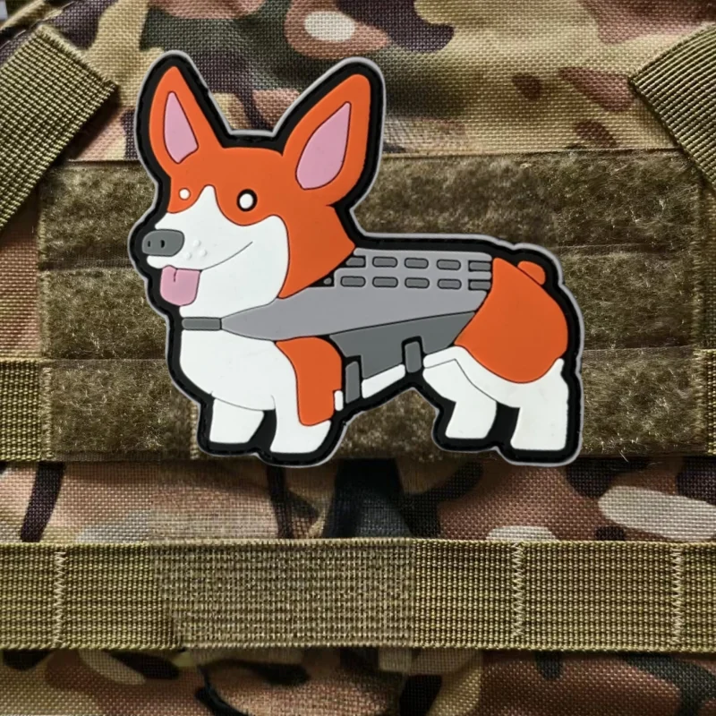 Parche de corcho 3D de PVC para perro, chaleco táctico militar, gancho y bucle, sombrero, insignia de moral, mochila, pegatina decorativa, parches para brazalete para ropa - imagen 5