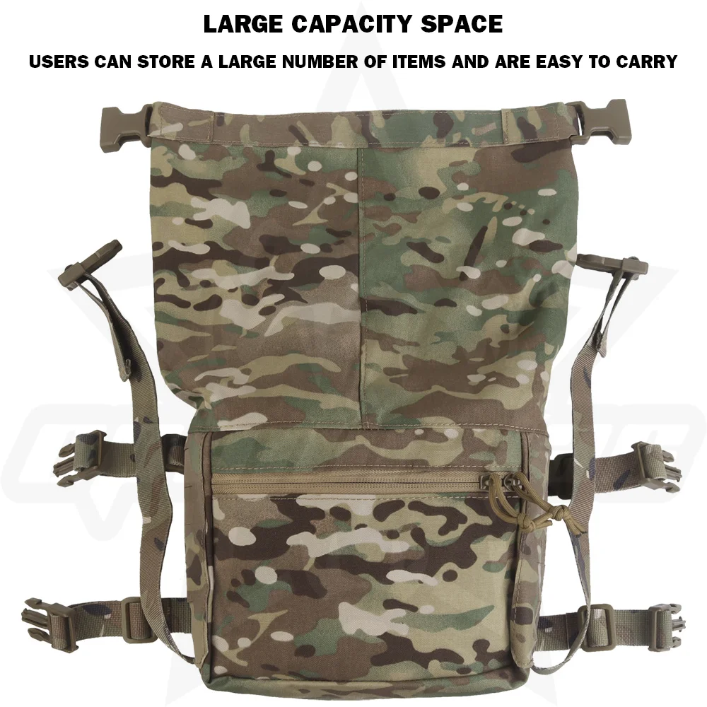 OphidianTac Paquete de expansión Molle Bolsa de almacenamiento de gran capacidad Soporte para el pecho para bolsa de expansión de almacenamiento VE-86 con bolsillo abierto - imagen 2