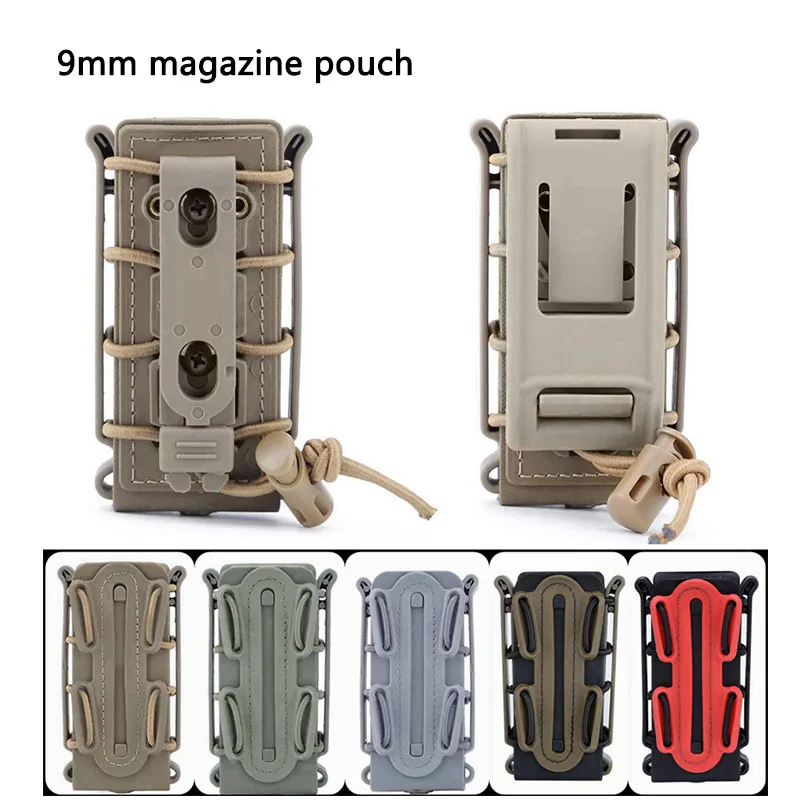 Caza 5,56, 7,62 9mm bolsa para revistas Molle Scorpion Fast Mag liberación rápida AR15 Mag funda con funda con Clip para cinturón Molle - imagen 5