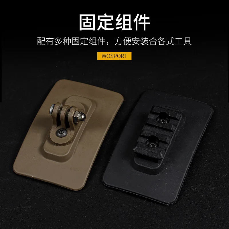 Adaptador de placa Base fija de montaje rápido de nailon táctico, soporte para linterna, gancho, pegatina mágica, sujetadores, accesorios para casco - imagen 4