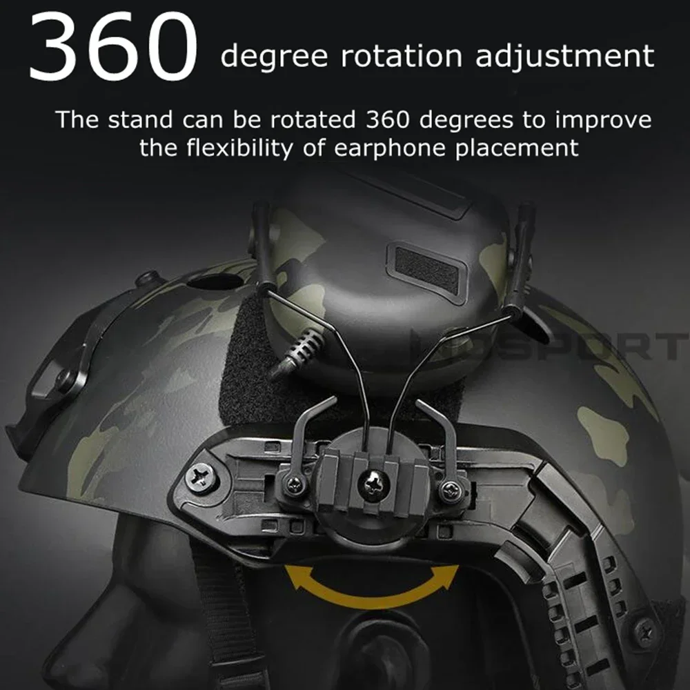 Casco táctico tipo versión con cancelación de ruido auriculares tácticos accesorio de comunicaciones protección auditiva orejera auriculares - imagen 4