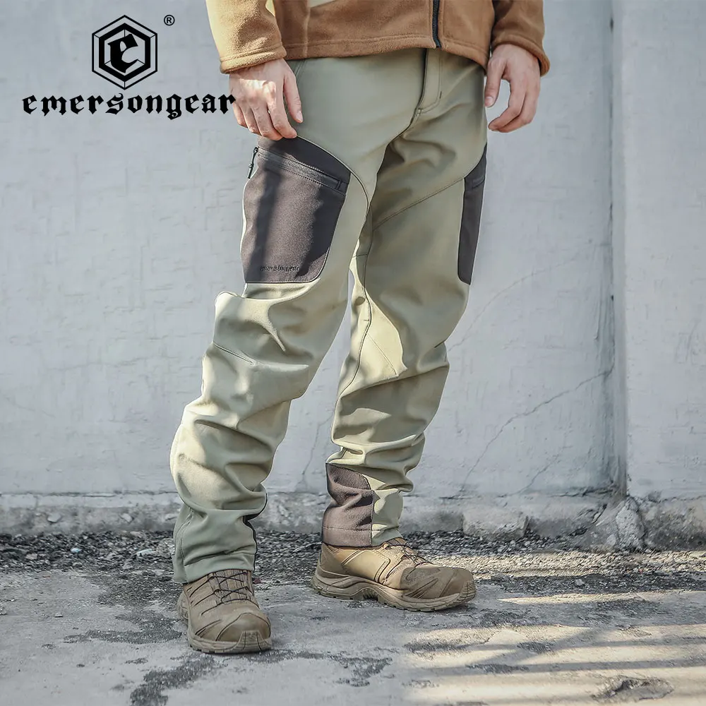 EMERSONGEAR pantalones tácticos hombres estiramiento suave Shell impermeable transpirable invierno al aire libre senderismo caza pesca combate pantalones - imagen 3