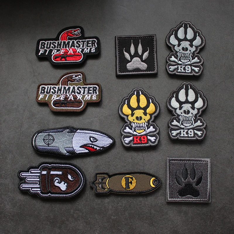 Brazalete FOX Morale K9 completamente bordado hecho a mano, chaqueta DIY de llama bonita con parches de gancho y bucle para ropa - imagen 5