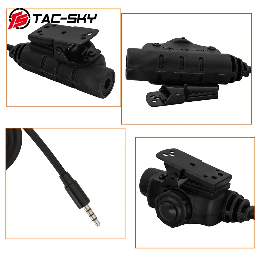 Adaptador táctico Ts tac-sky U94 V2 Ptt, accesorios para auriculares, enchufe para teléfono móvil de 3,5 Mm para adaptador de música Mp3, Apple, Samsung, Htc, Etc. - imagen 5