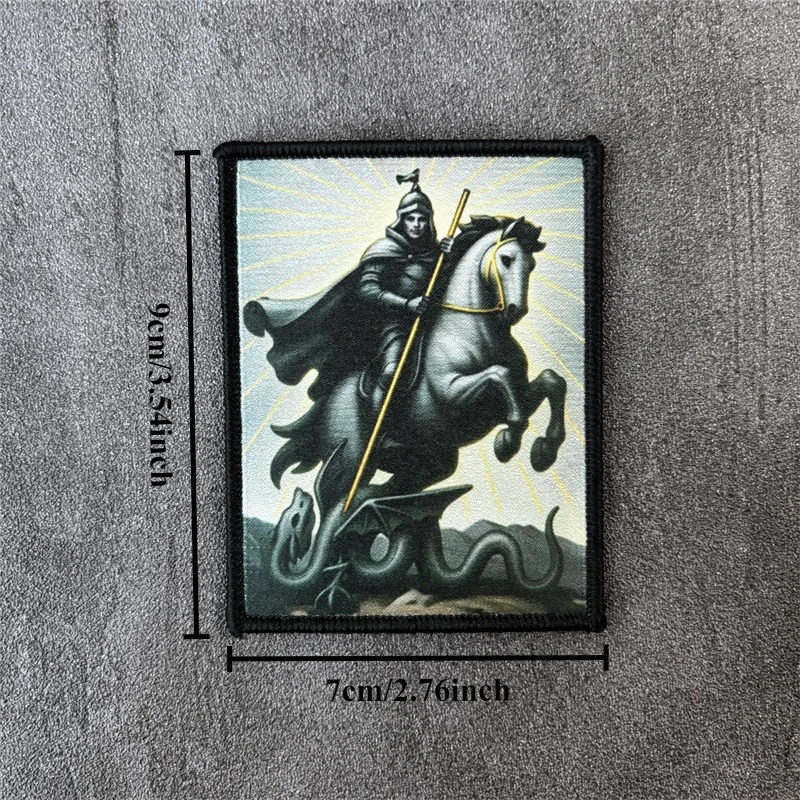 Parche estampado táctico "Saint George", insignia de moral para ropa, parches militares con gancho, pegatinas para mochila - imagen 3