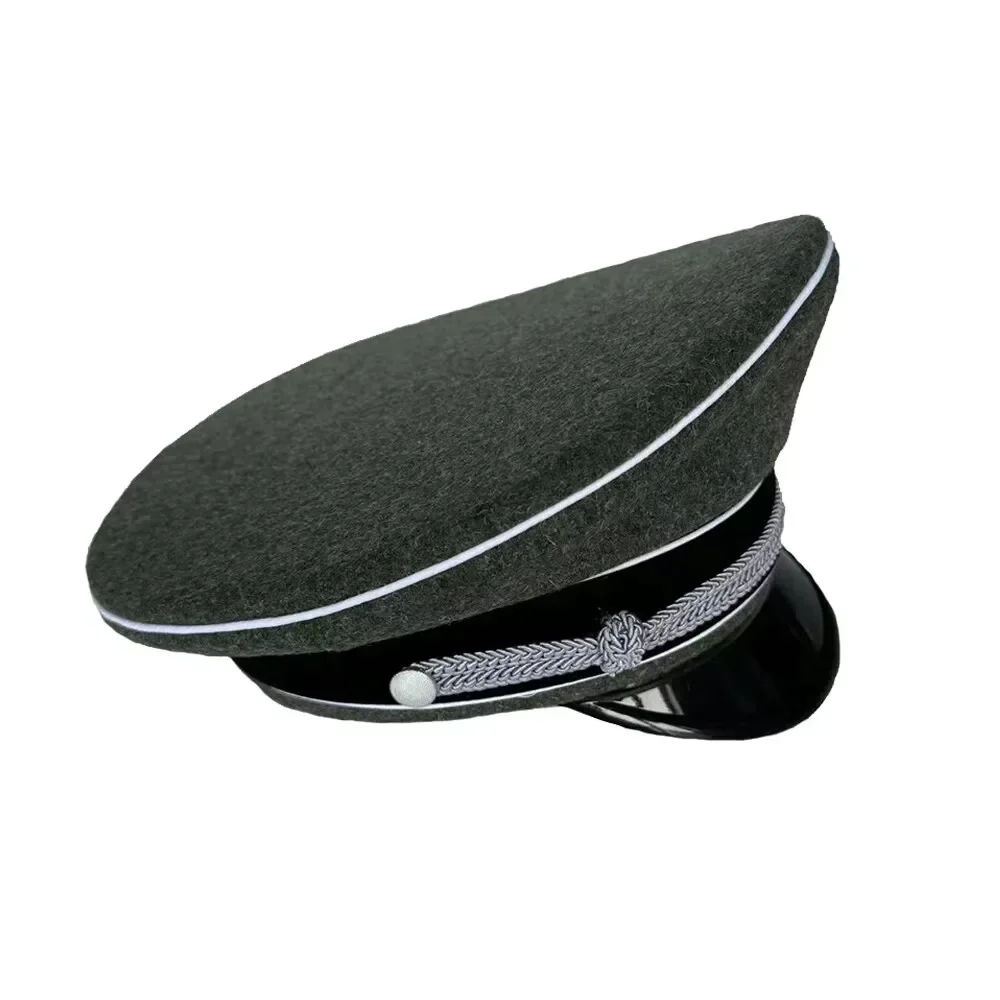 Sombrero alemán de la Segunda Guerra Mundial, sombrero decorativo informal táctico de lana gris para hombre, gorra alemana de la Segunda Guerra Mundial - imagen 3