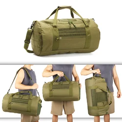 Bolso de viaje para gimnasio y Fitness, bolso táctico para deportes al aire libre, Camping, Molle, gancho y bucle, almacenamiento de lona, bolso de hombro tipo bandolera para hombre
