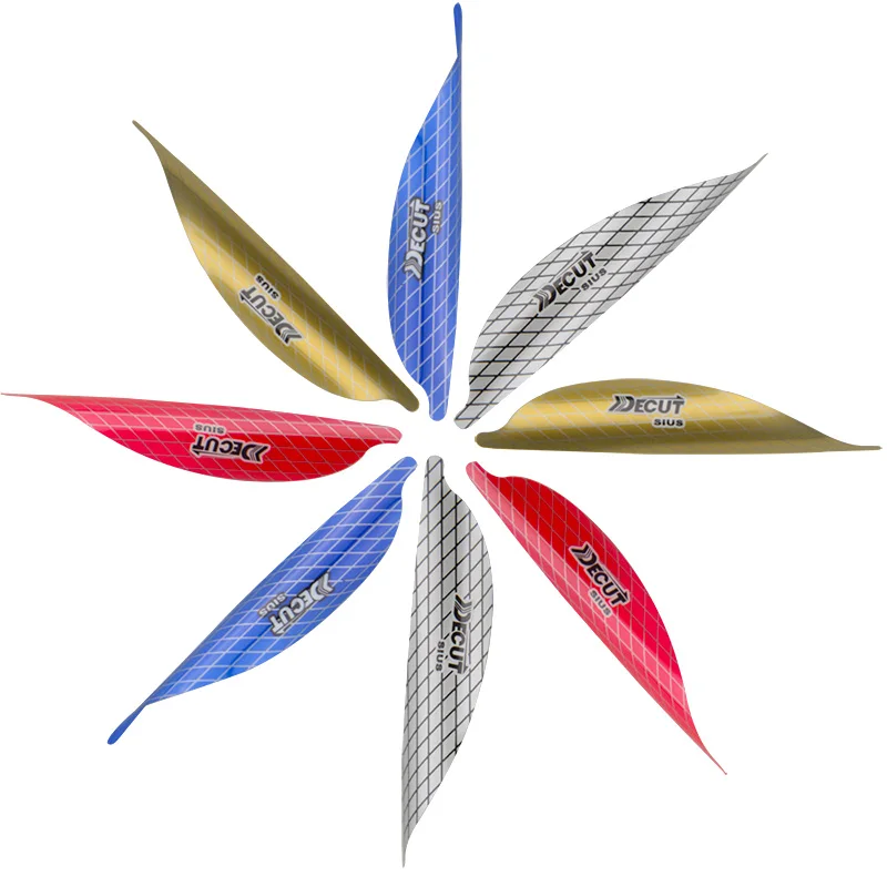 Varillas giratorias de tiro con arco, Flecha de plumas en espiral, alas derechas para caza al aire libre, accesorios de bricolaje, 50 piezas, 1,56 ", 1,75", 2" - imagen 3