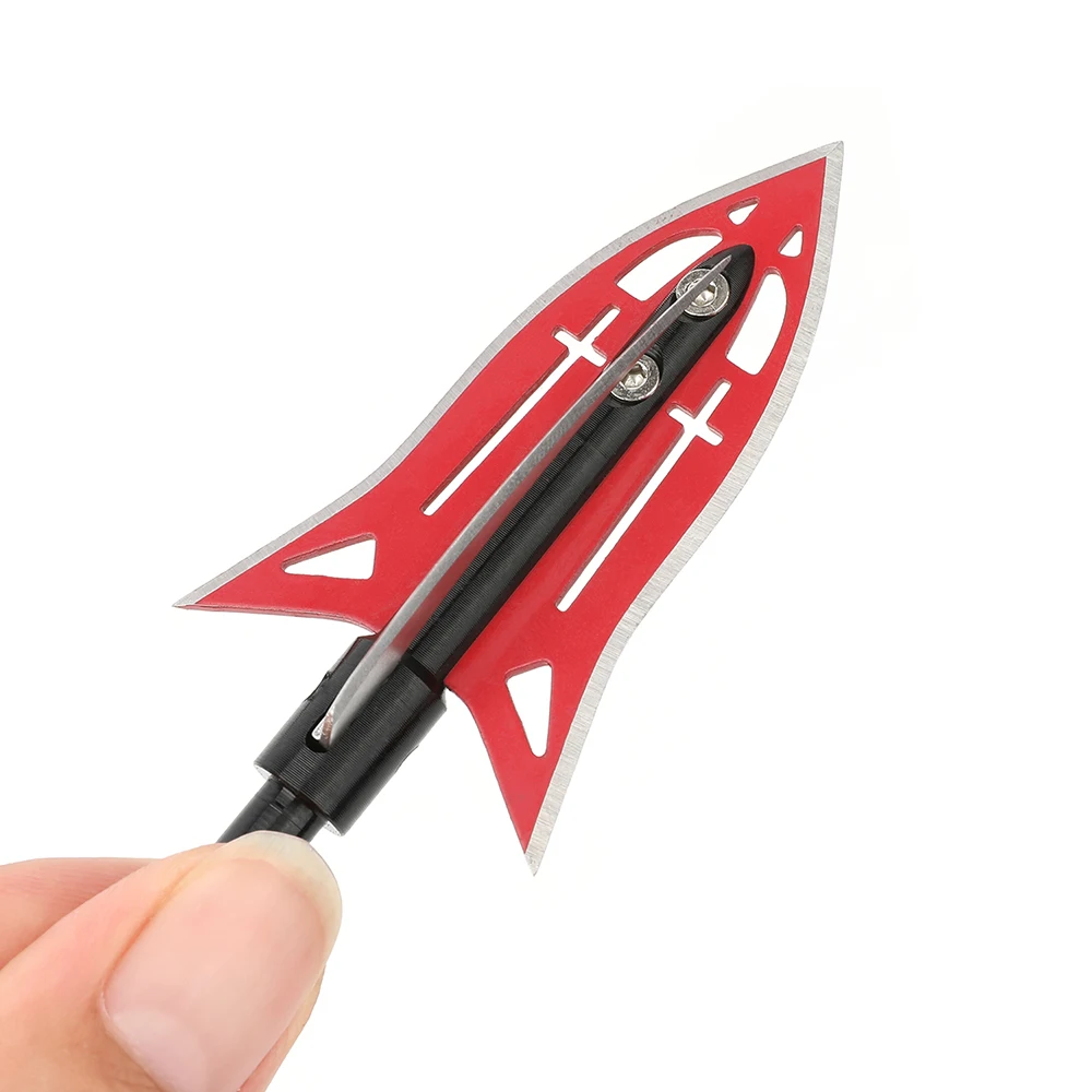 Puntas de flecha atornilladas de acero inoxidable, 6 uds., punta fija para tiro con arco, ballesta, arco recurvo compuesto, tiro de caza