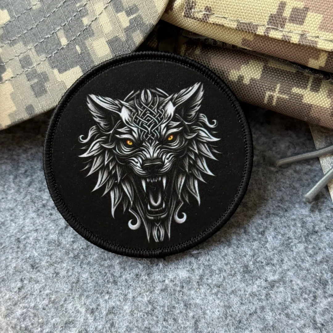 Parche táctico de lobo morale Honor God - Velcro para ropa - imagen 5