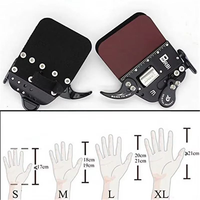 Protector de dedo negro para tiro con arco, accesorio de protección ajustable para mano izquierda/derecha, lengüeta para dedo, recurvo, 1 unidad - imagen 2