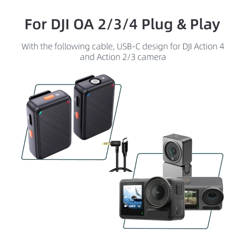 Mini micrófono de cubo con cancelación de ruido, micrófono externo omnidireccional, Chip incorporado para cámara deportiva de acción 2, 3 y 4, envío directo - imagen 3