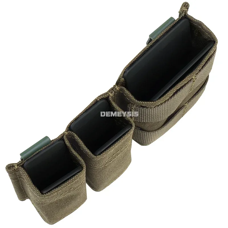 Bolsas tácticas para revistas de 5,56 + 9mm, bolsa corta con inserto de cuña para M4 G17 AR15 Mags, cinturón MOLLE, bolsa de transporte para chaleco - imagen 5