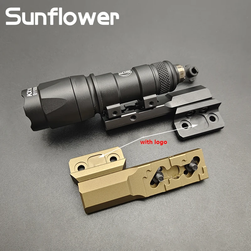 Soporte compensado CNC Airsoft SF M300 M600, Base adaptadora de linterna, accesorio de luz exploradora táctica compatible con riel de 20mm - imagen 3